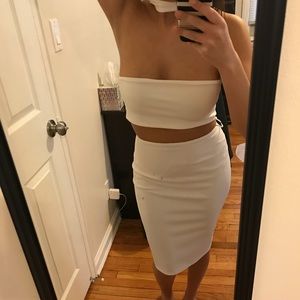Missguided white chocker dress